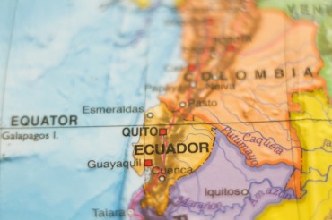 Republic of Ecuador country map .