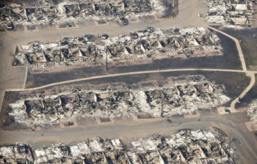 A devastated neighbourhood is shown in Fort McMurray, Alta., on Friday, May 13, 2016. THE CANADIAN PRESS/Jason Franson