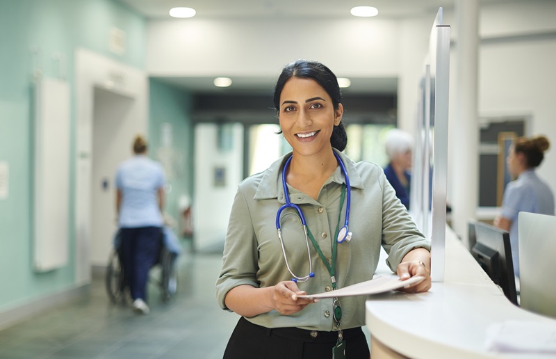female hospital doctor portrait